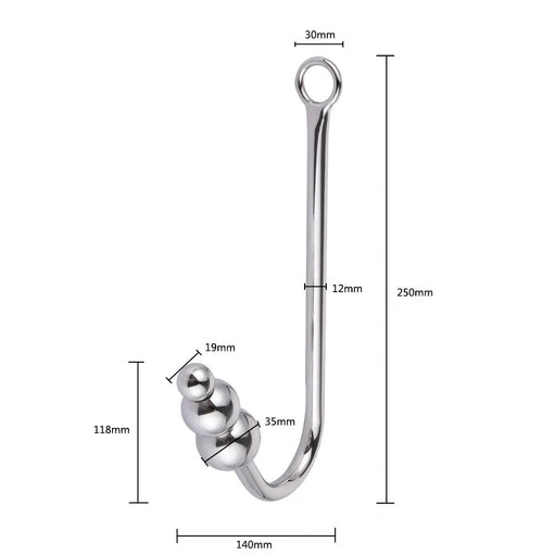 Anal Hooks and Hook Beaded with Cuffs 5334 Elegant Anal Collar 0806